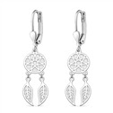 Stříbrné náušnice lapač snů