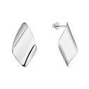 Stříbrné náušnice lesklé kosočtverce