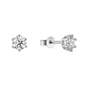 Stříbrné náušnice MIA moissanite 5mm