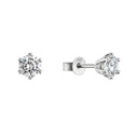 Stříbrné náušnice MIA moissanite 5mm