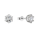 Stříbrné náušnice MIA moissanite 7mm