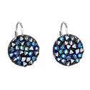 Stříbrné náušnice ROCKS Crystals from Swarovski, Bermuda Blue