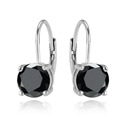 Stříbrné náušnice s černými zirkony