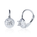 Stříbrné náušnice s čirými zirkony