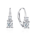 Stříbrné náušnice s čirými zirkony