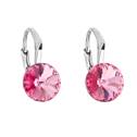 Stříbrné náušnice s Crystals from Swarovski® Rose