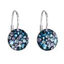 Stříbrné náušnice s kameny Crystals from Swarovski® Blue Style
