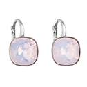 Stříbrné náušnice s kameny Crystals from Swarovski® Rose Water Opal