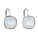 Stříbrné náušnice s kameny Crystals from Swarovski® White Opal