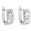 Stříbrné náušnice s krystaly Crystals from Swarovski® AB