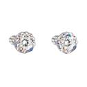 Stříbrné náušnice s krystaly Crystals from Swarovski® AB
