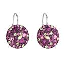Stříbrné náušnice s krystaly Crystals from Swarovski® Amethyst