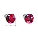 Stříbrné náušnice s krystaly Crystals from Swarovski®, Cherry