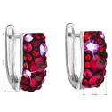 Stříbrné náušnice s krystaly Crystals from Swarovski®, Cherry