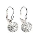 Stříbrné náušnice s krystaly Crystals from Swarovski®, Crystal