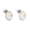 Stříbrné náušnice s krystaly Crystals from Swarovski® CRYSTAL LIGHT GREY DELITE