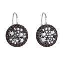 Stříbrné náušnice s krystaly Crystals from Swarovski® Hematite