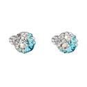 Stříbrné náušnice s krystaly Crystals from Swarovski® Light Turquoise