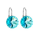 Stříbrné náušnice s krystaly Crystals from Swarovski® Light Turquoise