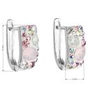 Stříbrné náušnice s krystaly Crystals from Swarovski®, Magic Rose