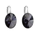 Stříbrné náušnice s krystaly Crystals from Swarovski® SILVER NIGHT