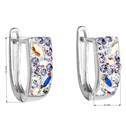 Stříbrné náušnice s krystaly Crystals from Swarovski®, Violet