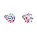 Stříbrné náušnice s krystaly Crystals from Swarovski® Water Lilly
