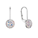 Stříbrné náušnice s krystaly Swarovski, AB