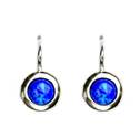 Stříbrné náušnice s modrým opálem