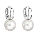 Stříbrné náušnice s perlami Crystals from Swarovski®