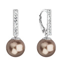 Stříbrné náušnice se Swarovski perlou a krystaly