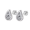 Stříbrné náušnice slzičky se zirkony