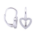 Stříbrné náušnice srdce