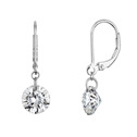Stříbrné náušnice VIKA, moissanite 4ct