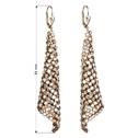 Stříbrné náušnice visací s krystaly Crystals from Swarovski® zlatý vějíř