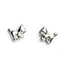 Stříbrné šroubovací náušnice koťátka