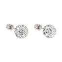 Stříbrné šroubovací náušnice kuličky s krystaly Crystals from Swarovski® Crystal