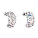 Stříbrné šroubovací náušnice s krystaly Crystals from Swarovski® AB