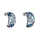 Stříbrné šroubovací náušnice s krystaly Crystals from Swarovski®, Blue Style