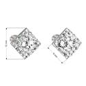 Stříbrné šroubovací náušnice s krystaly Crystals from Swarovski®, Crystal