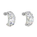 Stříbrné šroubovací náušnice s krystaly Crystals from Swarovski®,  Light Sapphire