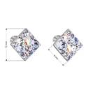 Stříbrné šroubovací náušnice s krystaly Crystals from Swarovski®, Violet