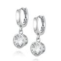 Stříbrné visací náušnice s kulatými kameny