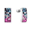 Stříbrné visací náušnice se Swarovski krystaly, Galaxy