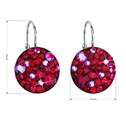 Stříbrné závěsné náušnice s krystaly Crystals from Swarovski®, Cherry