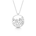 Stříbrný diamantový náhrdelník strom života