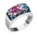Stříbrný hranatý prsten Crystals from Swarovski®, Galaxy