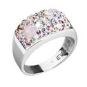 Stříbrný hranatý prsten Crystals from Swarovski® Magic Rose