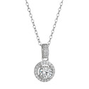 Stříbrný náhrdelník AURORA moissanite