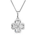 Stříbrný náhrdelník s krystaly Swarovski čtyřlístek